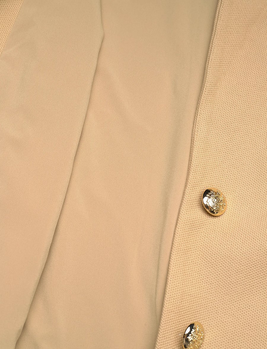 Lauren Women - Bullion Jacquard Blazer - enkeltradede blazere - birch tan - 4