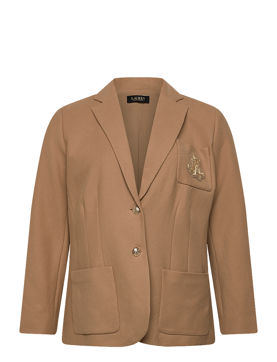 Lauren Women - Bullion Jacquard Blazer - enkeltradede blazere - classic camel - 1