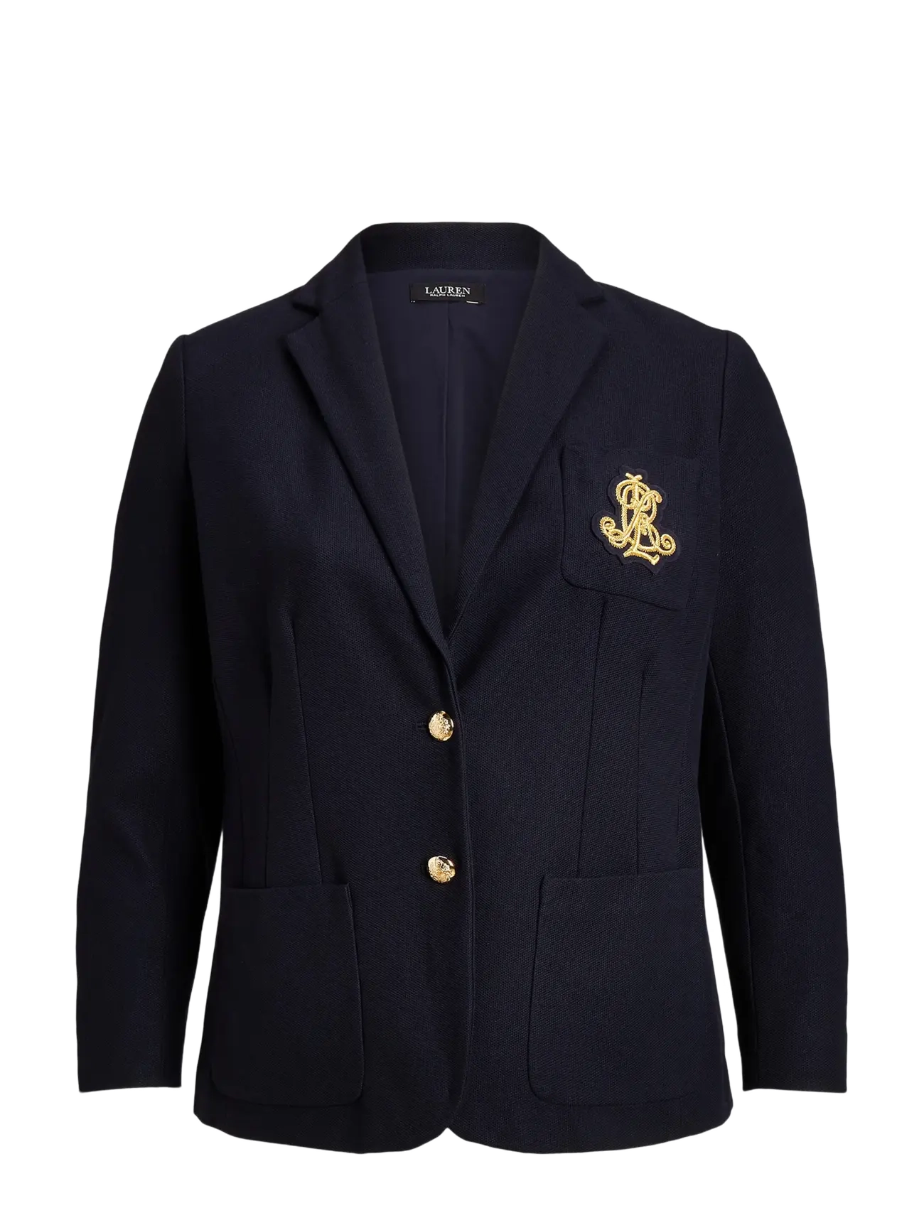 Lauren Women Bullion Jacquard Blazer - Tøj - LAUREN NAVY / navy