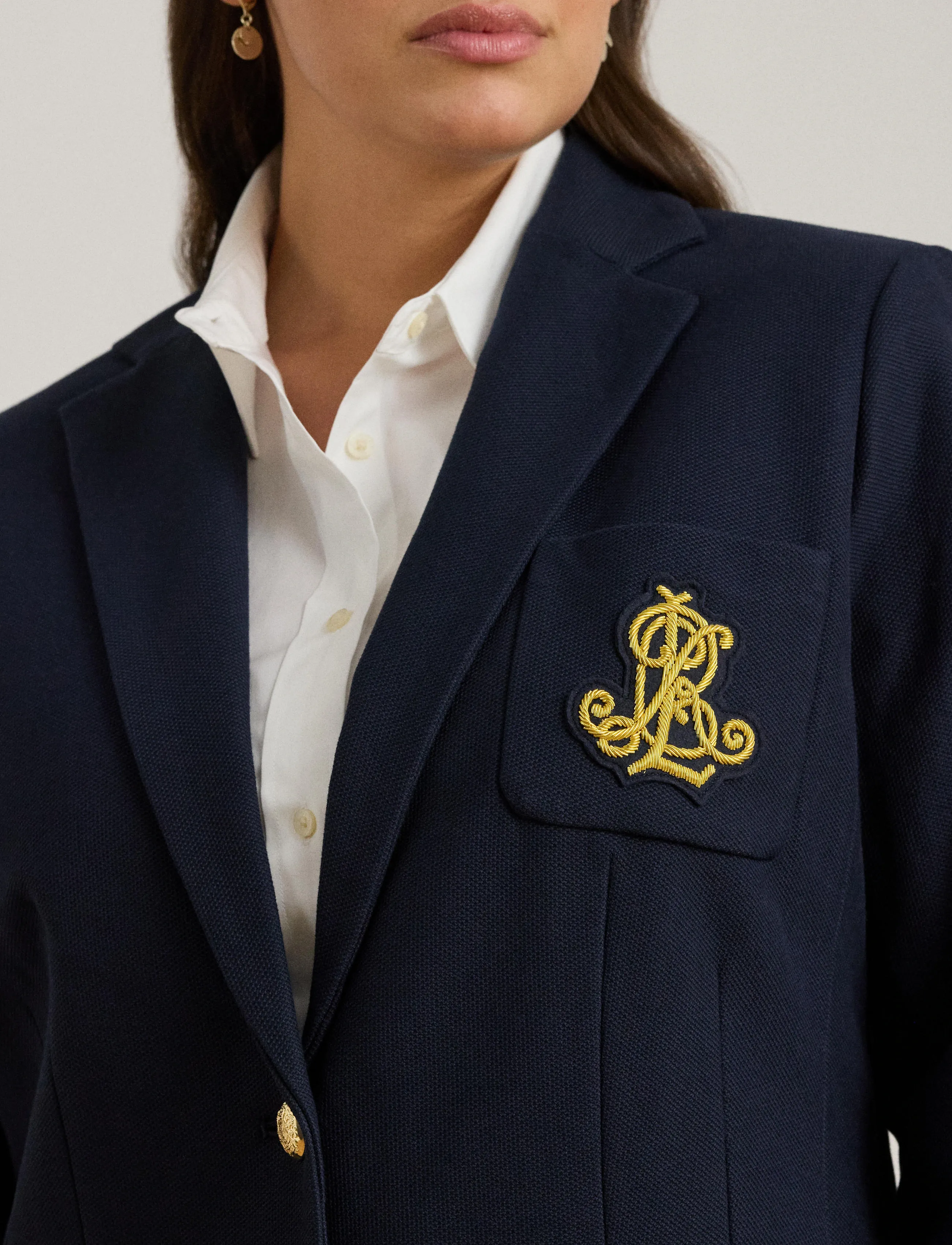 Lauren Women - Bullion Jacquard Blazer - blazers à fermeture droite - lauren navy - 5