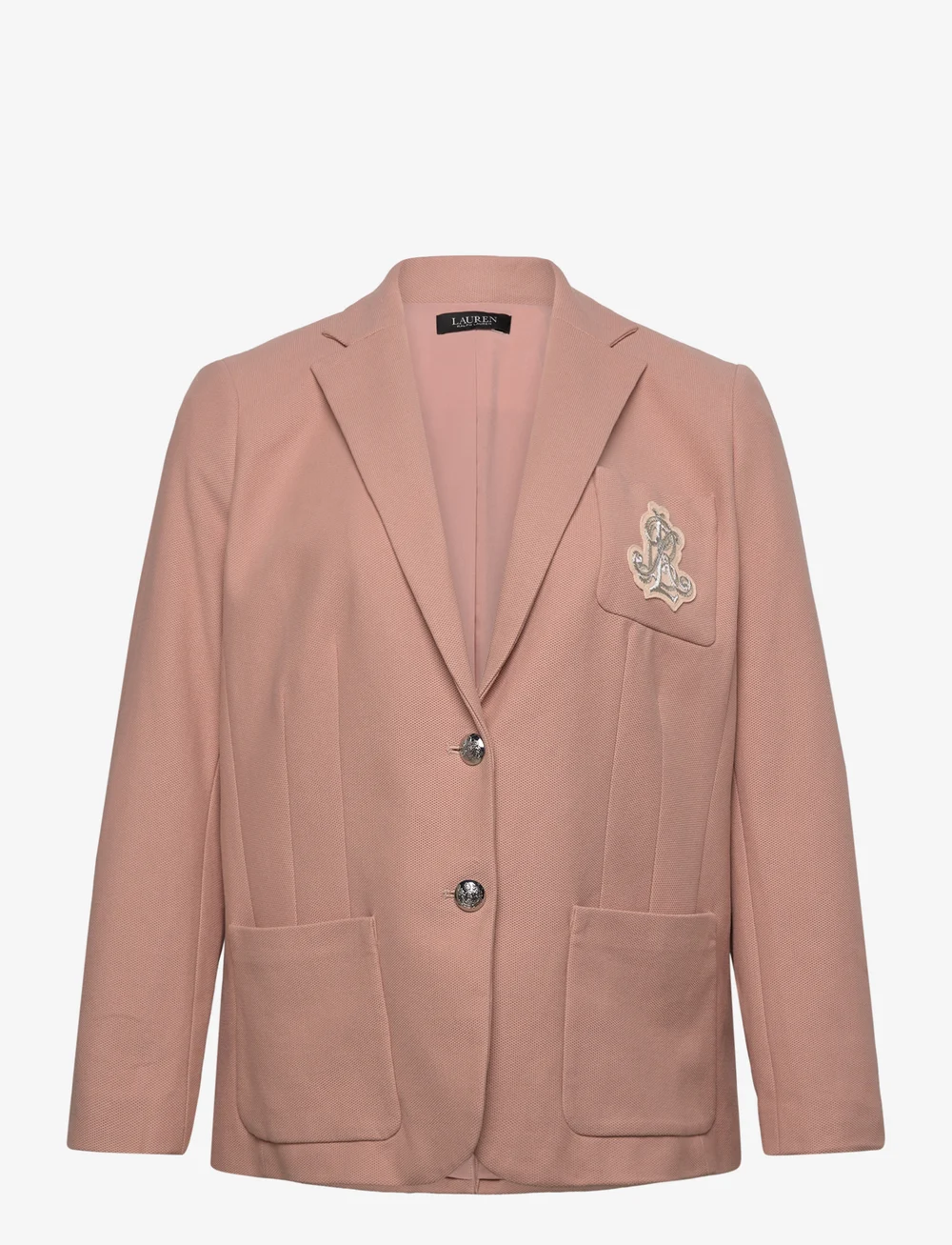 Lauren Women - Bullion Jacquard Blazer - enkeltradede blazere - sunrise blush - 0