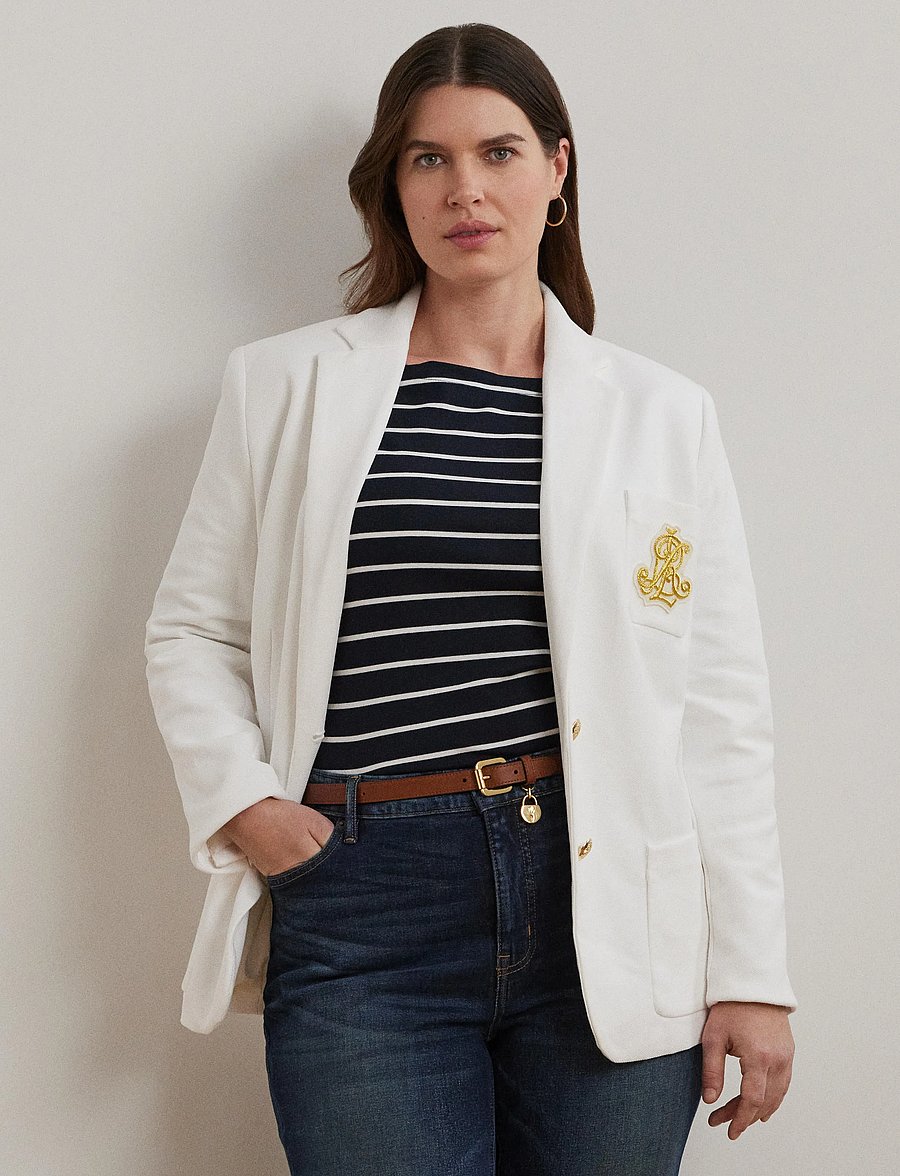 Lauren Women - Bullion Jacquard Blazer - einreihige blazer - white - 0