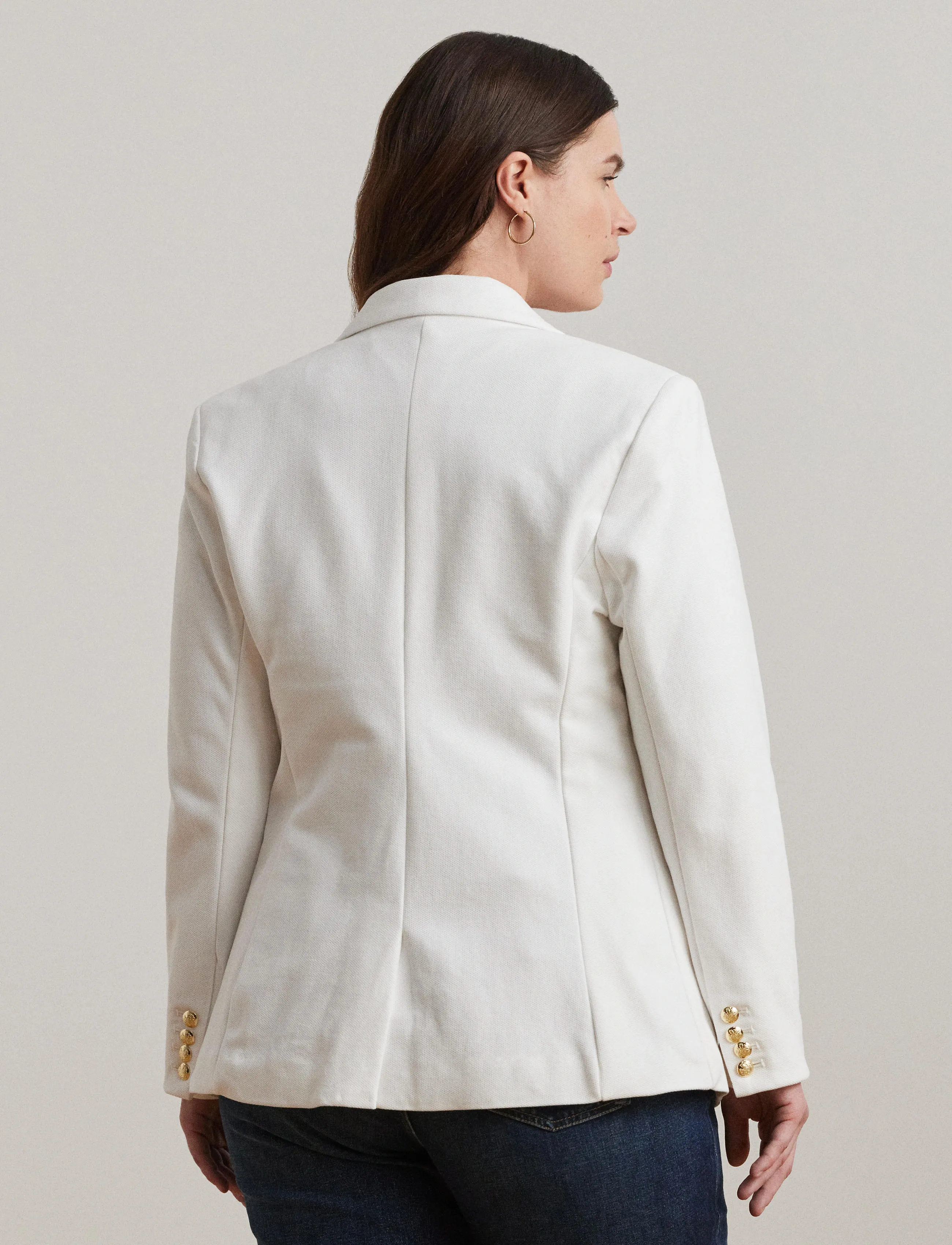 Lauren Women - Bullion Jacquard Blazer - einreihige blazer - white - 3