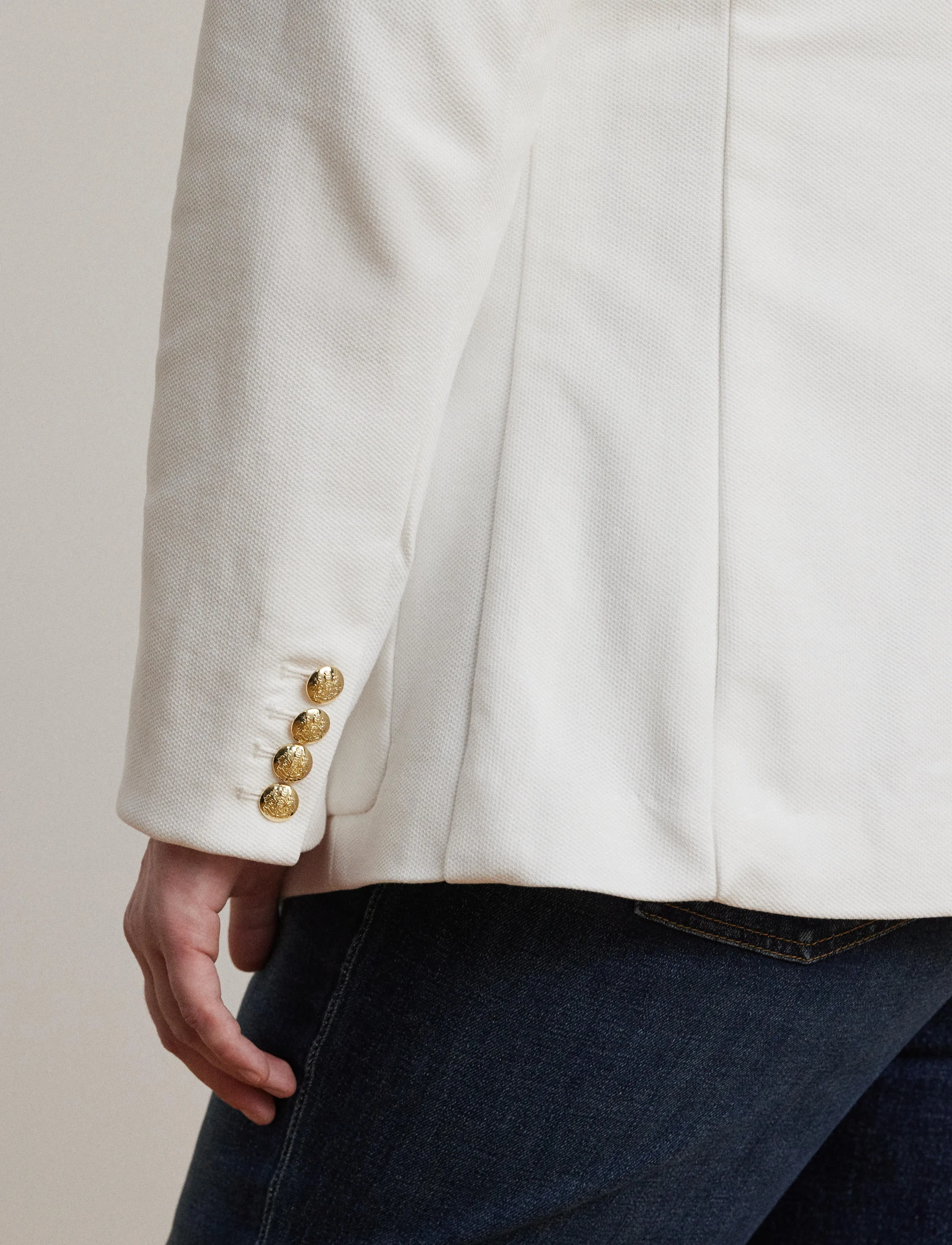 Lauren Women - Bullion Jacquard Blazer - einreihige blazer - white - 5