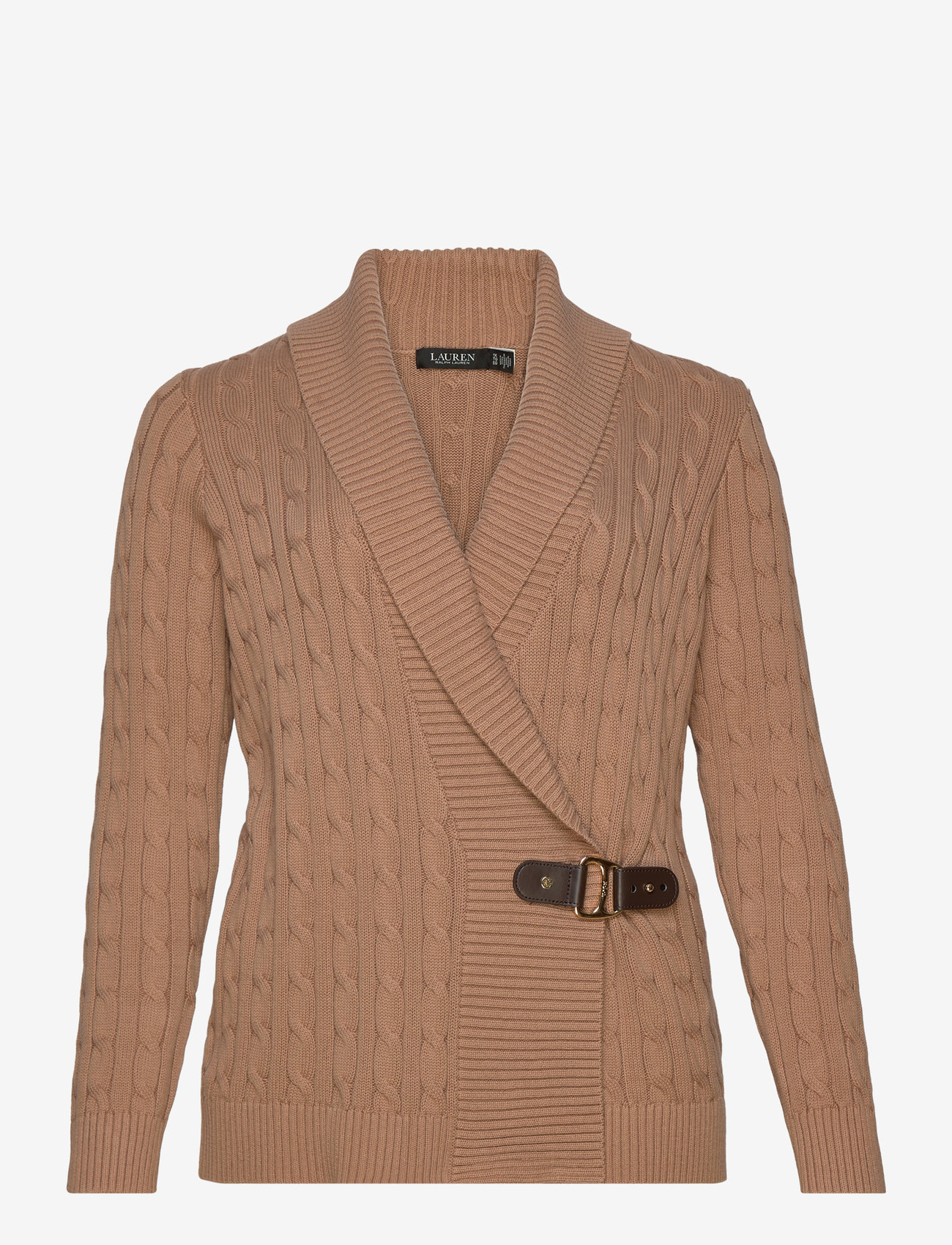 Lauren Women - Buckled Cotton Sweater - trøjer - classic camel - 1