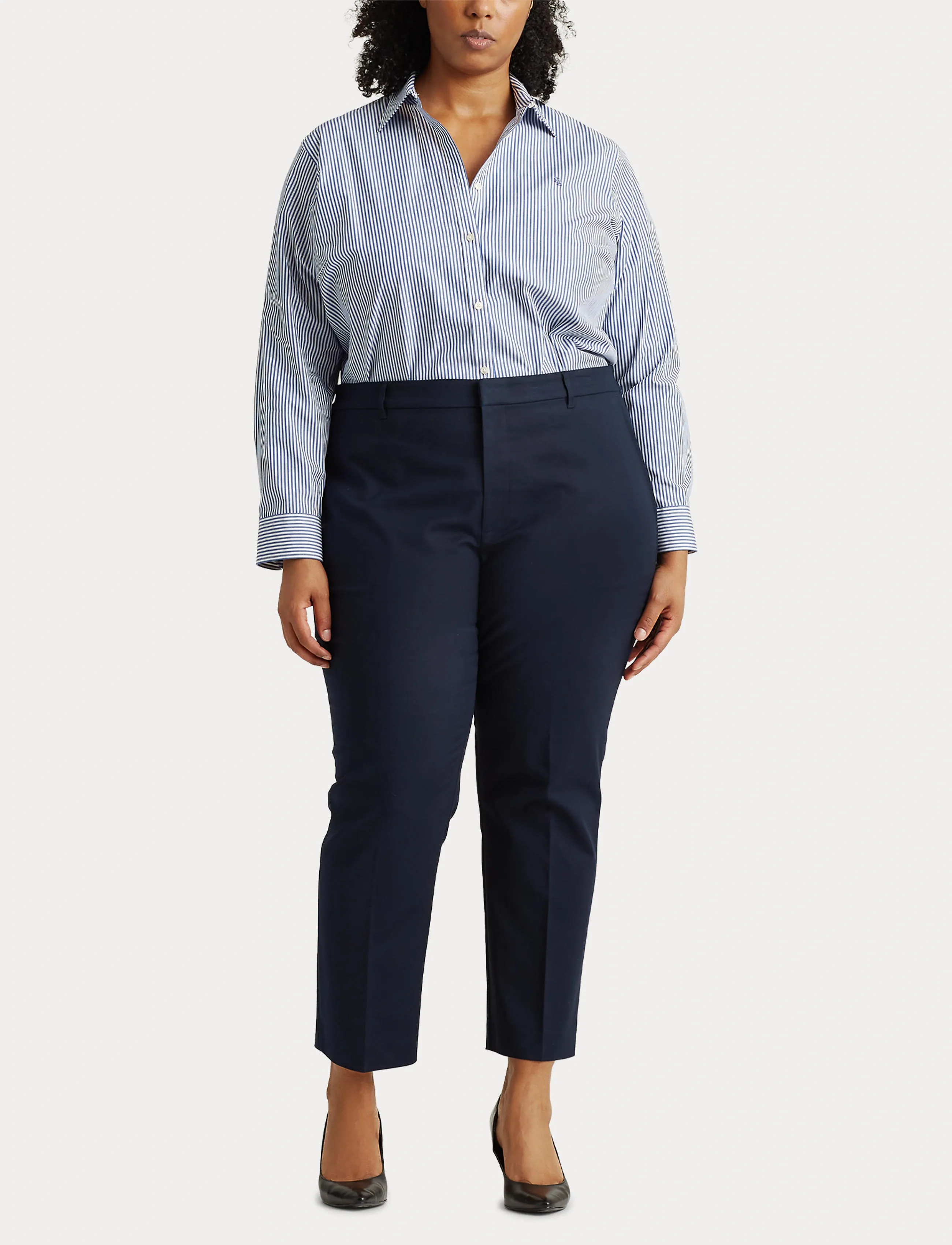 Lauren Women - Double-Faced Stretch Cotton Pant - lauren navy - 4