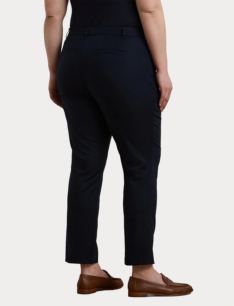 Lauren Women - Double-Faced Stretch Cotton Pant - lauren navy - 5