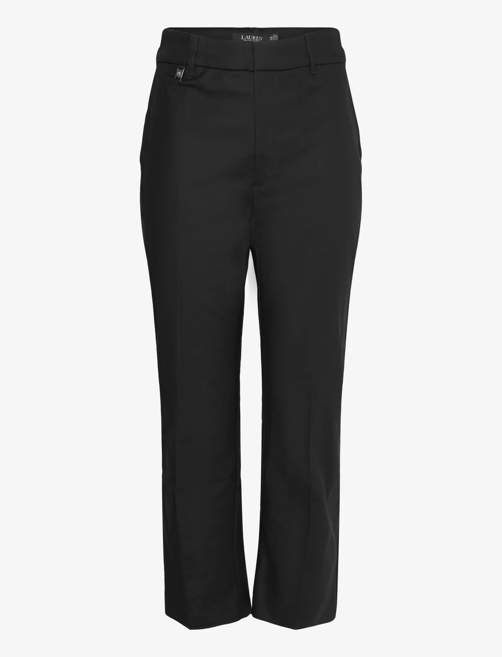 Lauren Women - Double-Faced Stretch Cotton Pant - bukser med lige ben - polo black - 0