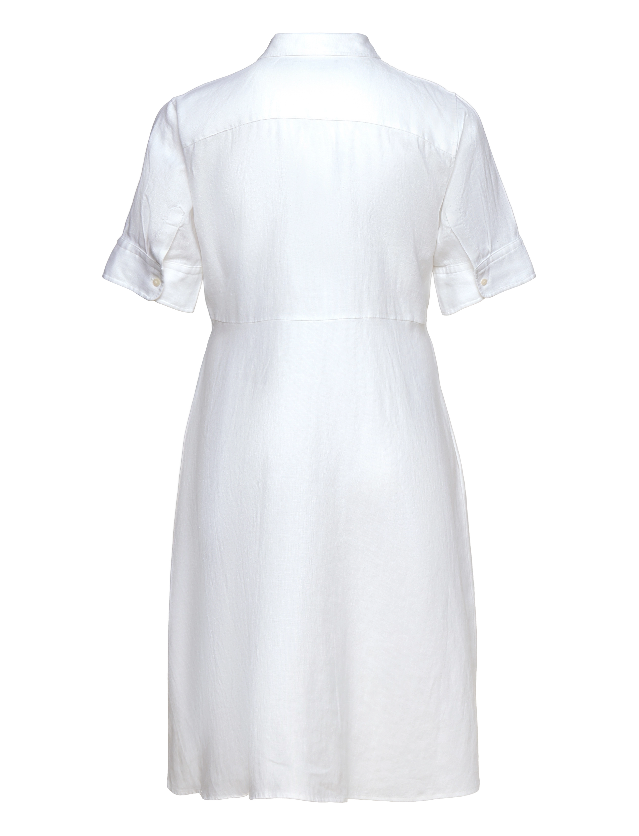 Lauren Women - Tie-Front Linen Shirtdress - sukienki koszulowe - white - 2