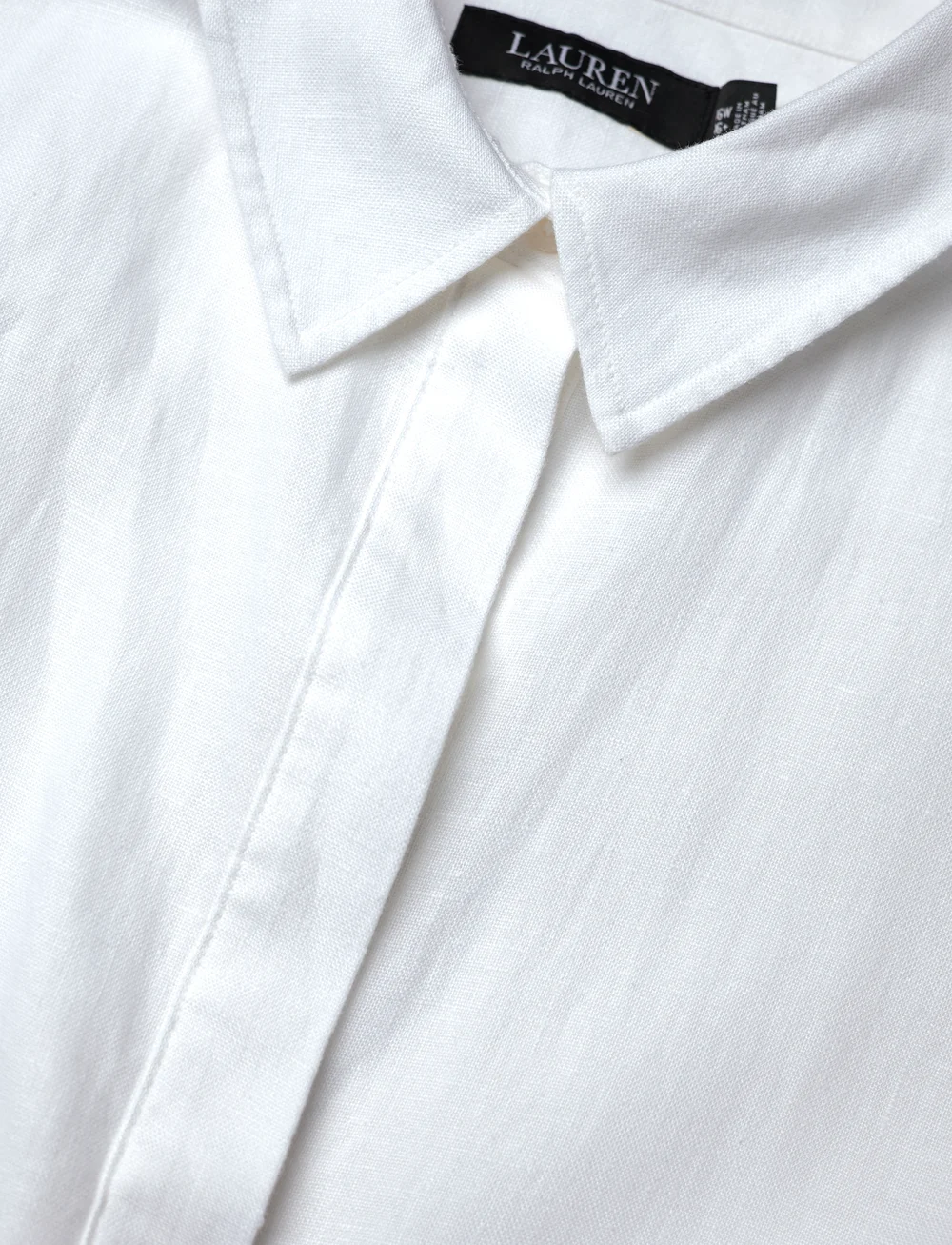 Lauren Women - Tie-Front Linen Shirtdress - shirt dresses - white - 3