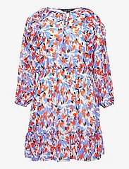 Lauren Women - Floral Crinkled Georgette Dress - trumpos suknelės - blue/orange multi - 0