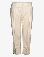 Double-Faced Stretch Cotton Ankle Pant - MASCARPONE CREAM