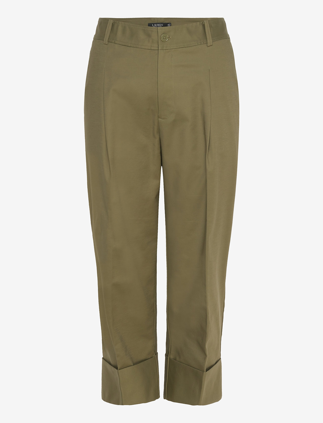 Lauren Women - Double-Faced Stretch Cotton Ankle Pant - caprit - olive grove - 0