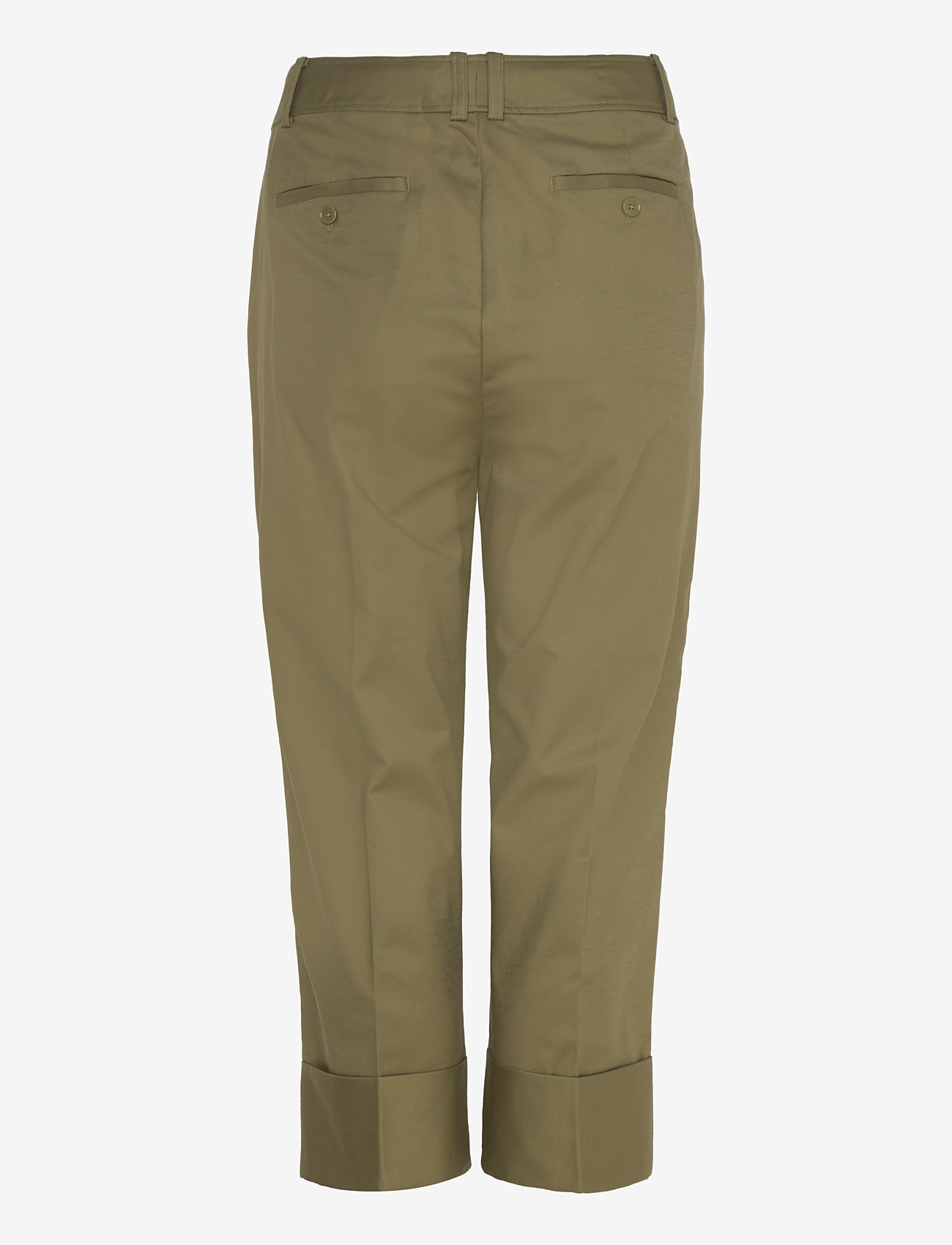 Lauren Women - Double-Faced Stretch Cotton Ankle Pant - caprit - olive grove - 1