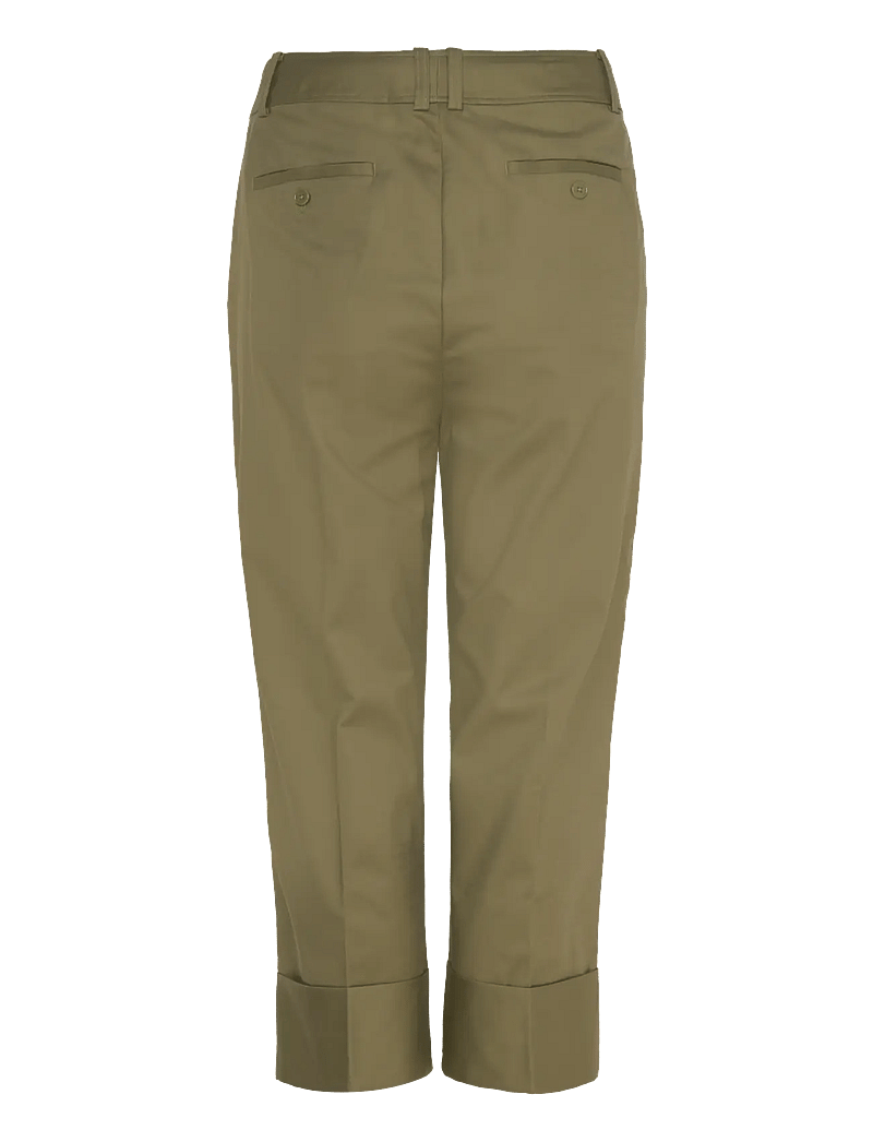 Lauren Women - Double-Faced Stretch Cotton Ankle Pant - caprit - olive grove - 1