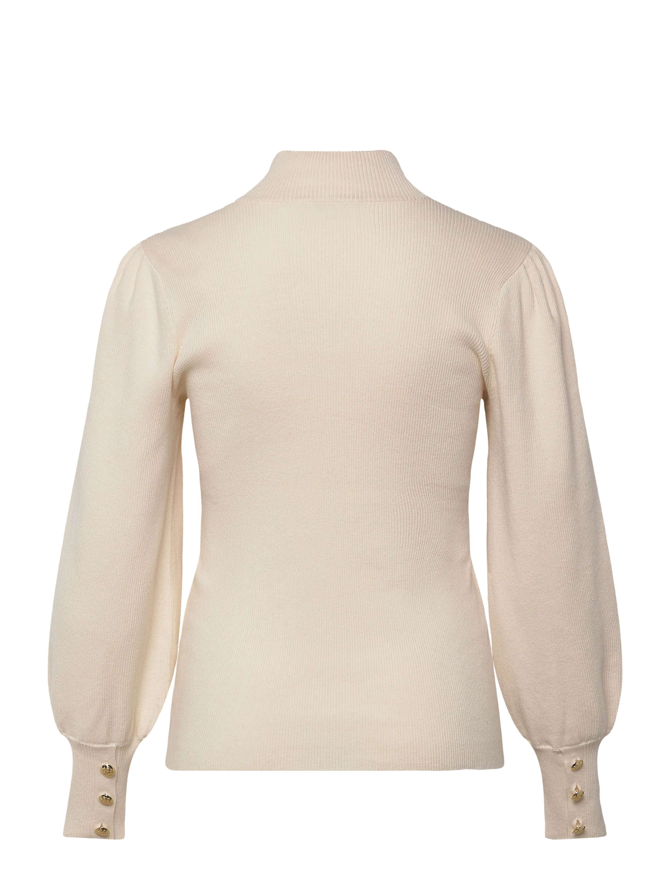 Lauren Women - Button-Trim Mockneck Sweater - pikkade varrukatega pluusid - mascarpone cream - 1