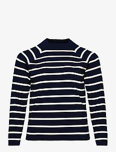 Striped Mockneck Sweater, Lauren Women