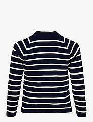 Lauren Women - Striped Mockneck Sweater - džemperiai - navy/cream - 1