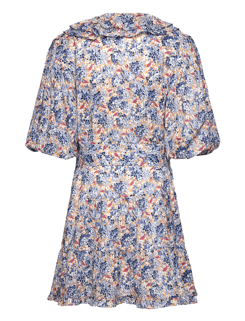 Lauren Women - 80S COTTON VOILE-DRESS - wrap dresses - blue/pink multi - 1