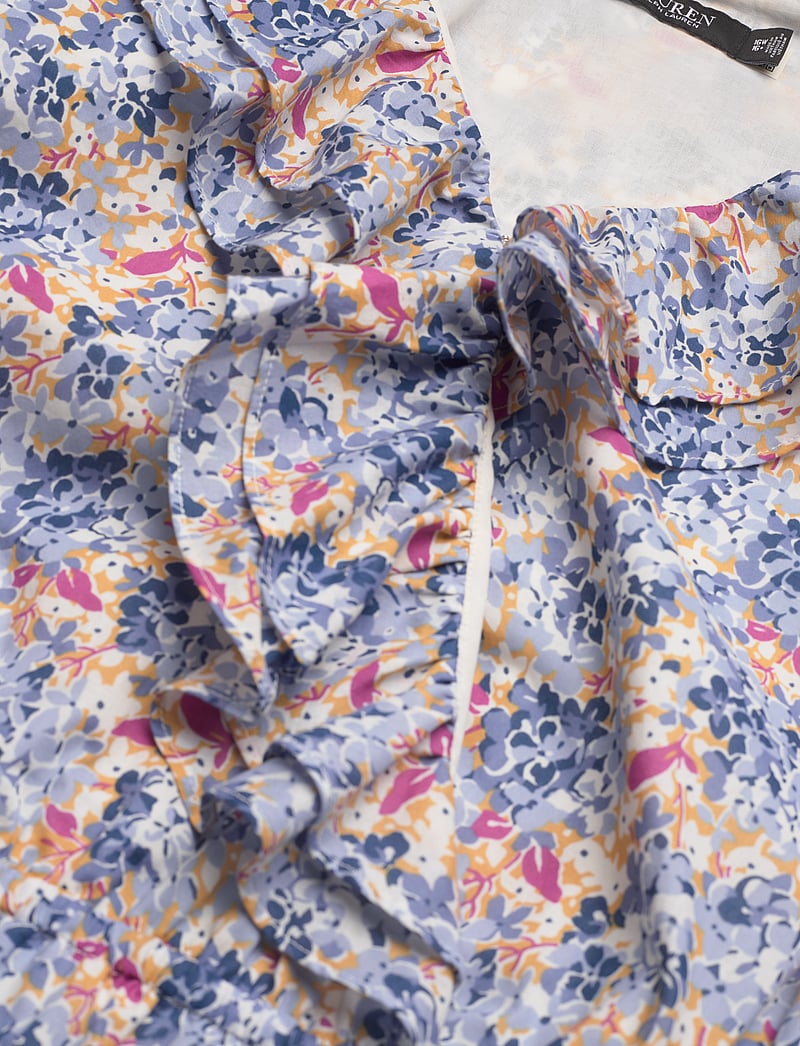 Lauren Women - 80S COTTON VOILE-DRESS - wrap dresses - blue/pink multi - 2