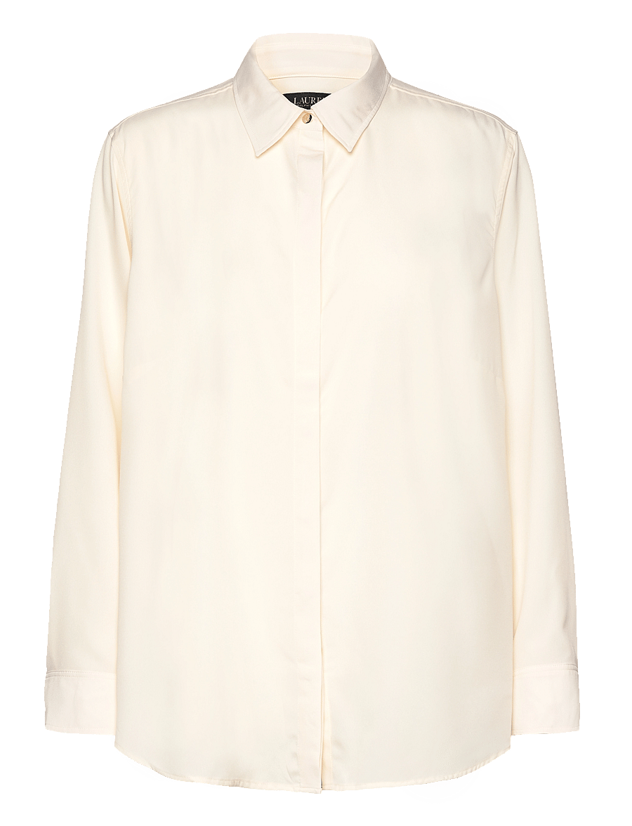Lauren Women - Crepe Shirt - langärmlige blusen - mascarpone cream - 0