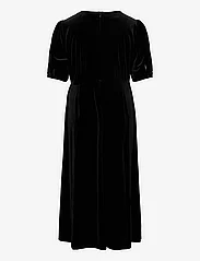 Lauren Women - Stretch Velvet Puff-Sleeve Midi Dress - ballīšu apģērbs par outlet cenām - black velvet - 1
