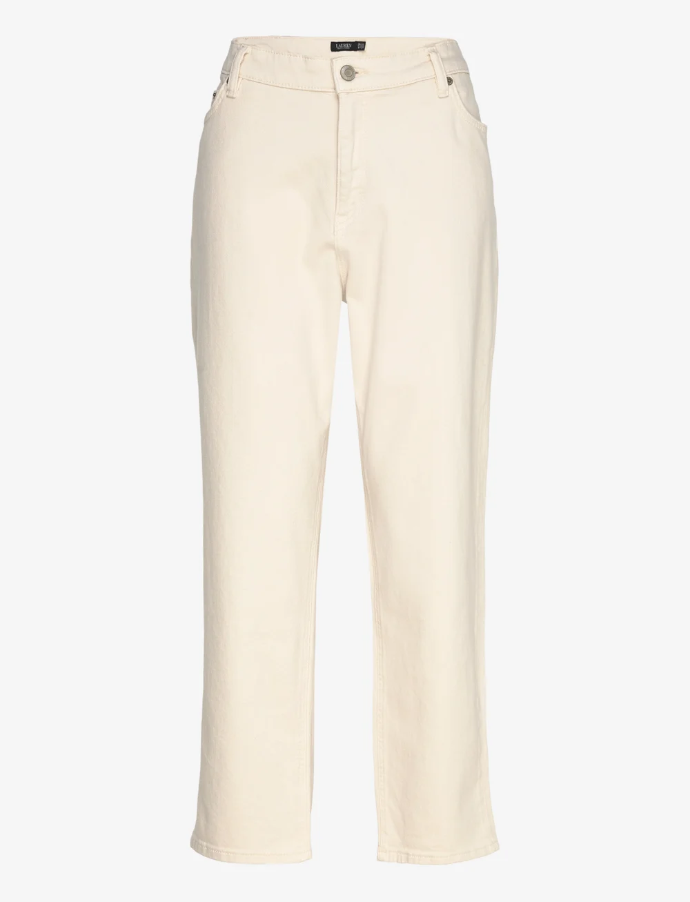 Lauren Women - High-Rise Straight Ankle Jean - suorat farkut - cream wash - 0