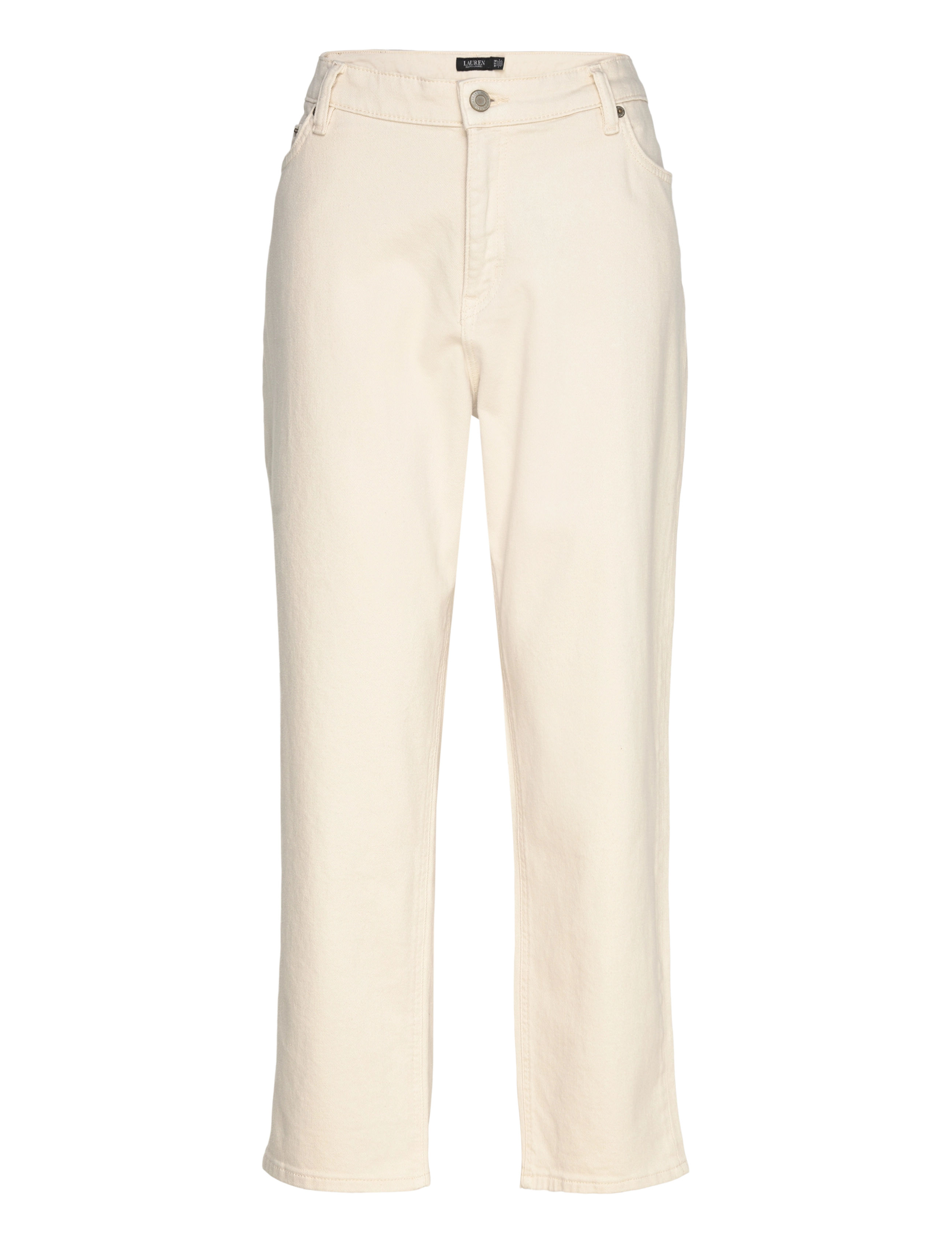 Lauren Women High-Rise Straight Ankle Jean - Tøj - CREAM WASH / cream