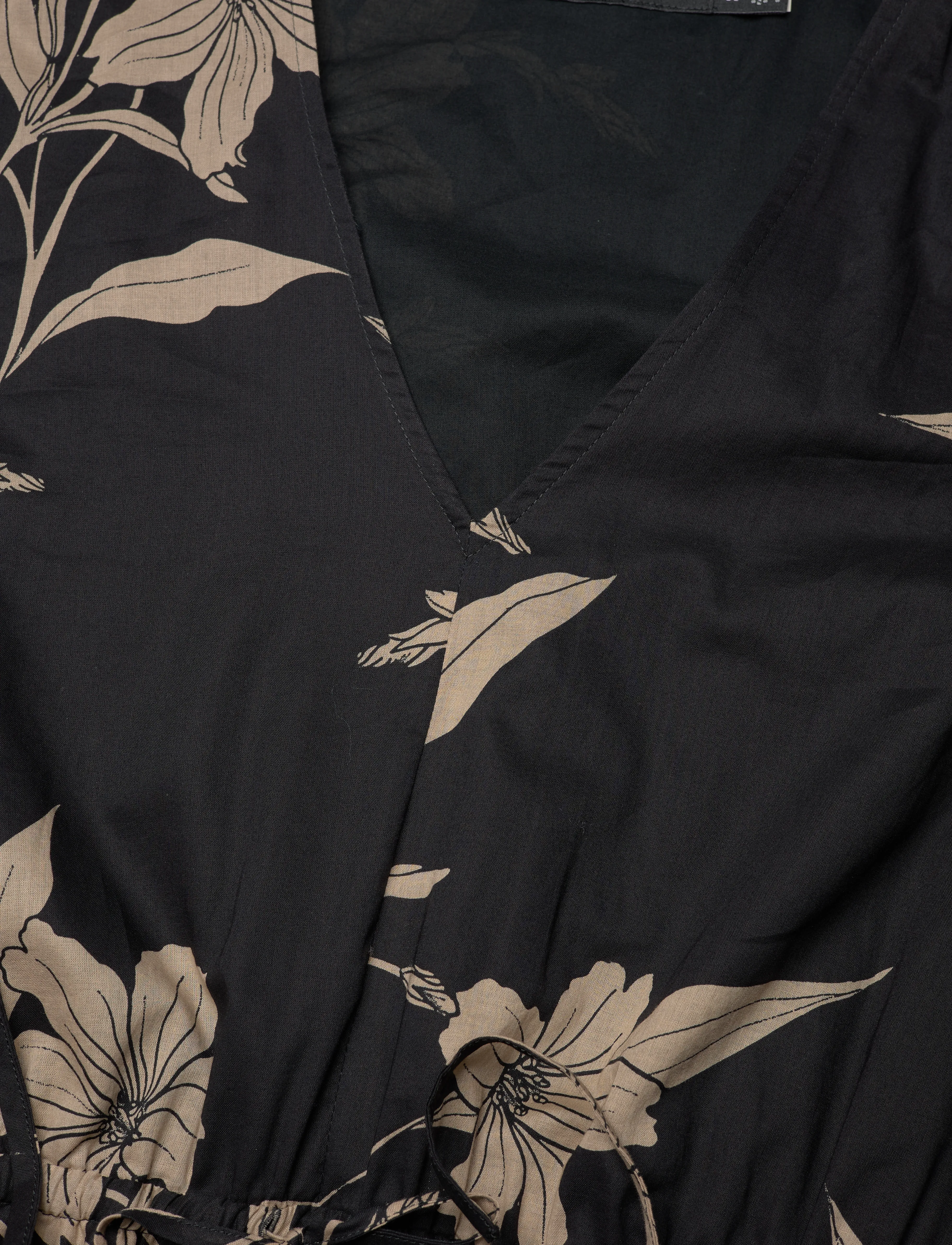 Lauren Women - Floral Cotton Voile Tiered Maxidress - black/tan - 2
