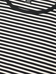 Lauren Women - Striped Stretch Cotton Crewneck Tee - marškinėliai - black/mascarpone - 2