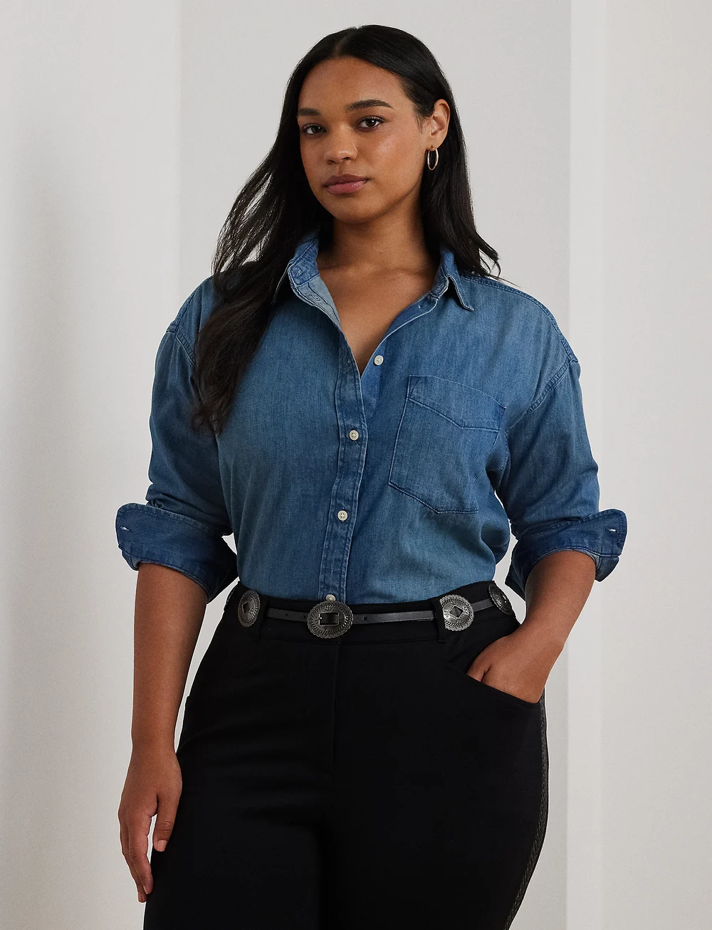 Lauren denim shirt online