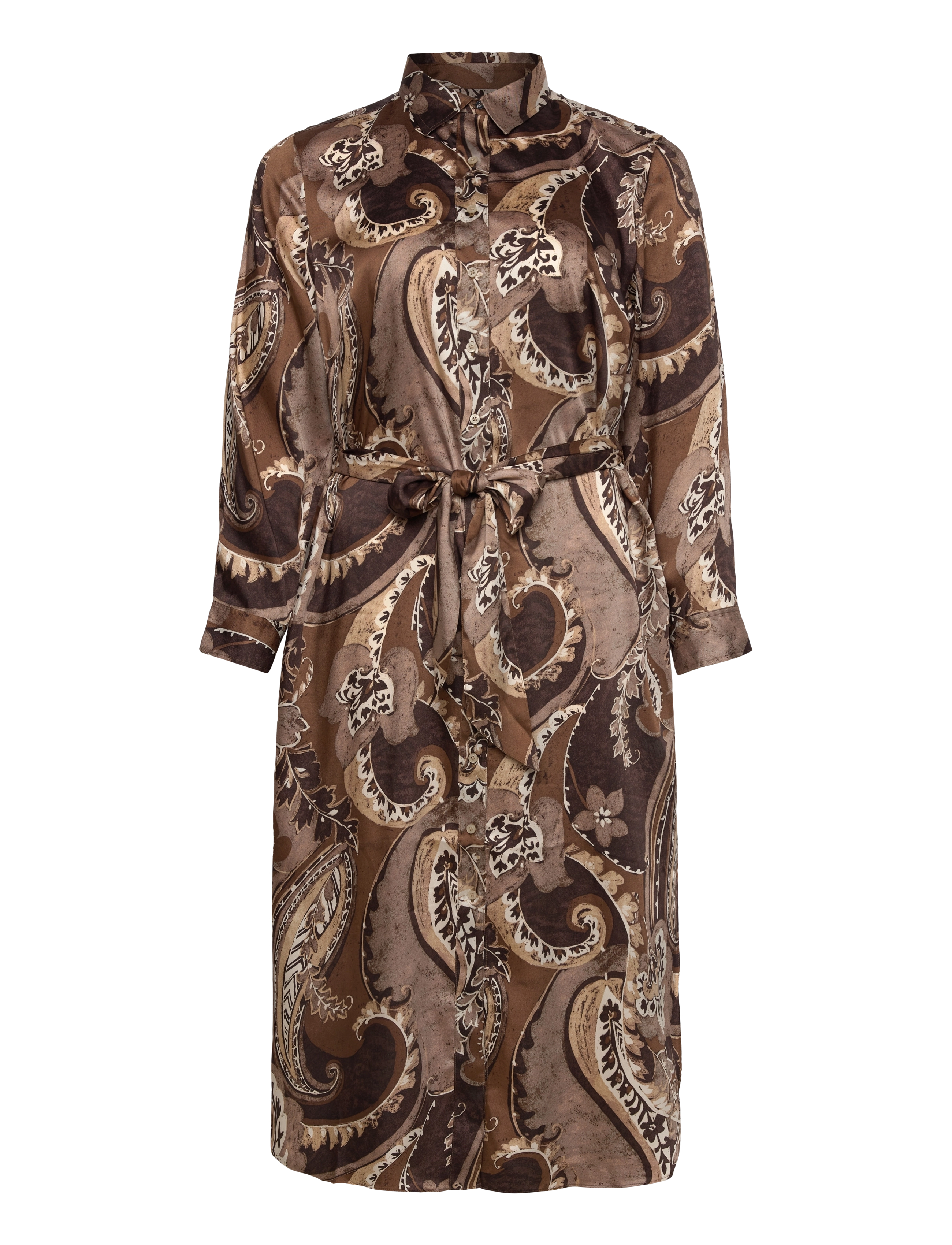Lauren Women Paisley Twill Shirtdress, 54, Brown, Kjoler > Knælange Og Midi, Dame