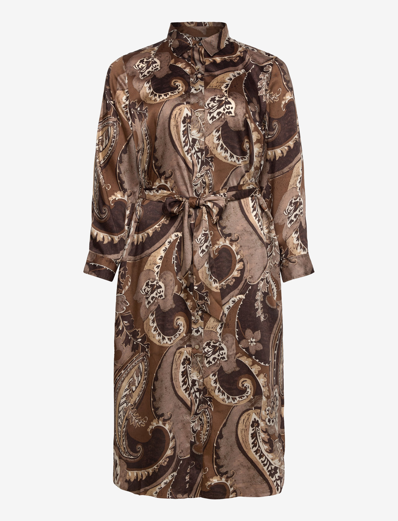 Lauren Women - Paisley Twill Shirtdress - skjortklänningar - brown multi - 0