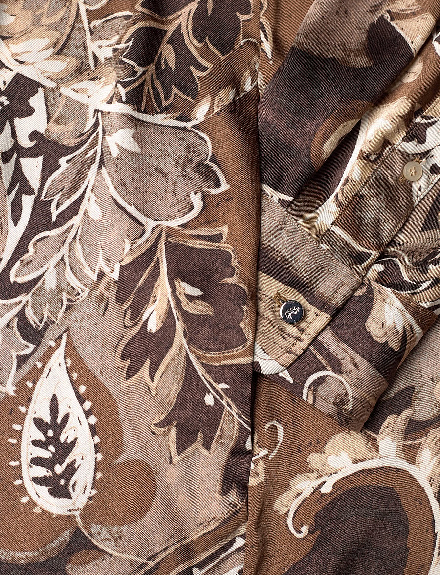 Lauren Women - Paisley Twill Shirtdress - overhemdjurken - brown multi - 5