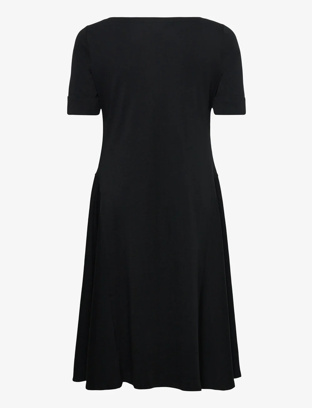 Lauren Women - Rib-Knit Stretch Cotton Midi Dress - t-shirtkjoler - black - 1