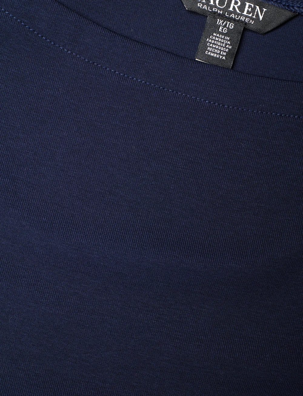 Lauren Women - Rib-Knit Stretch Cotton Midi Dress - midi dresses - lighthouse navy - 2