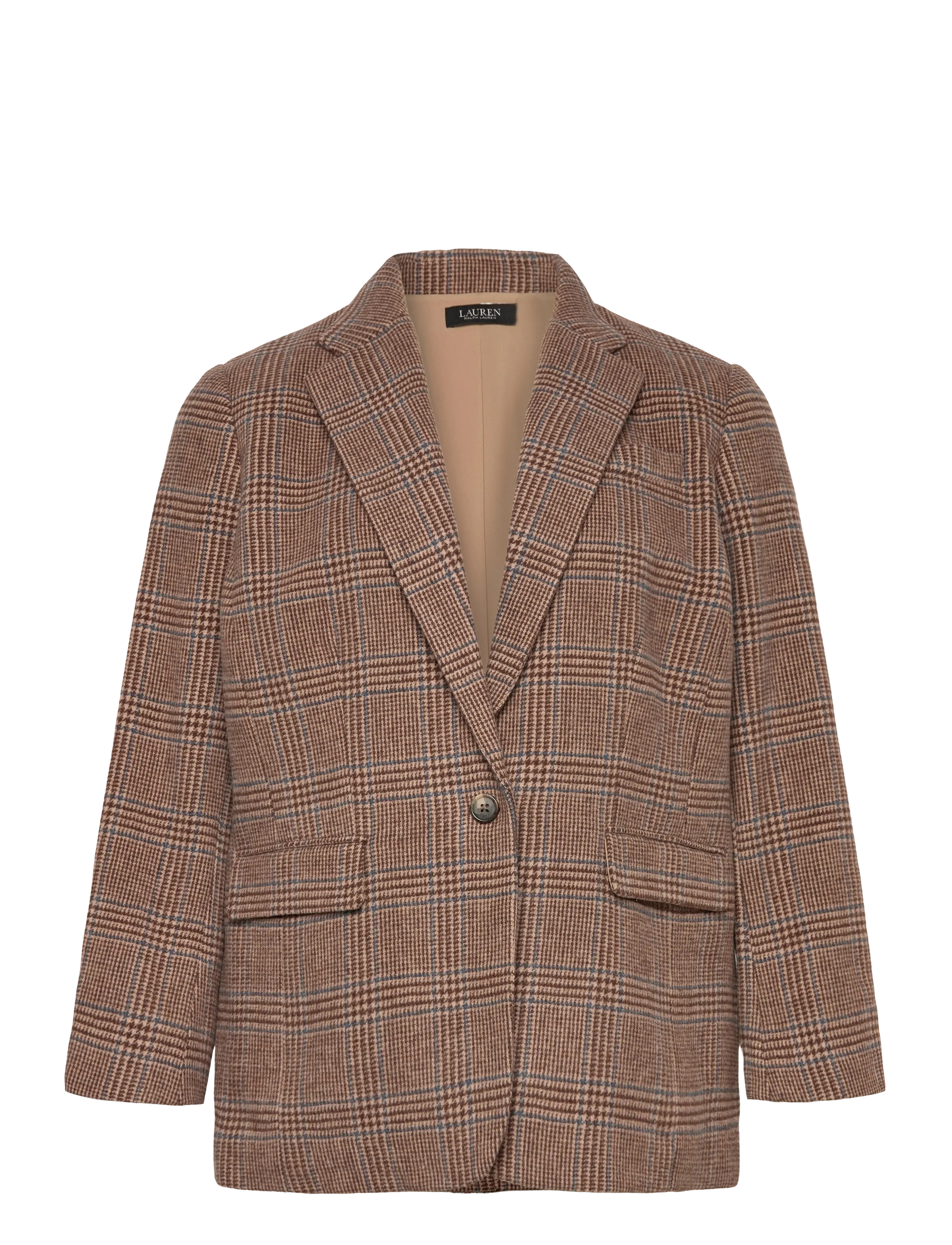 Glen Plaid Wool-Blend Twill Blazer - TAUPE MULTI