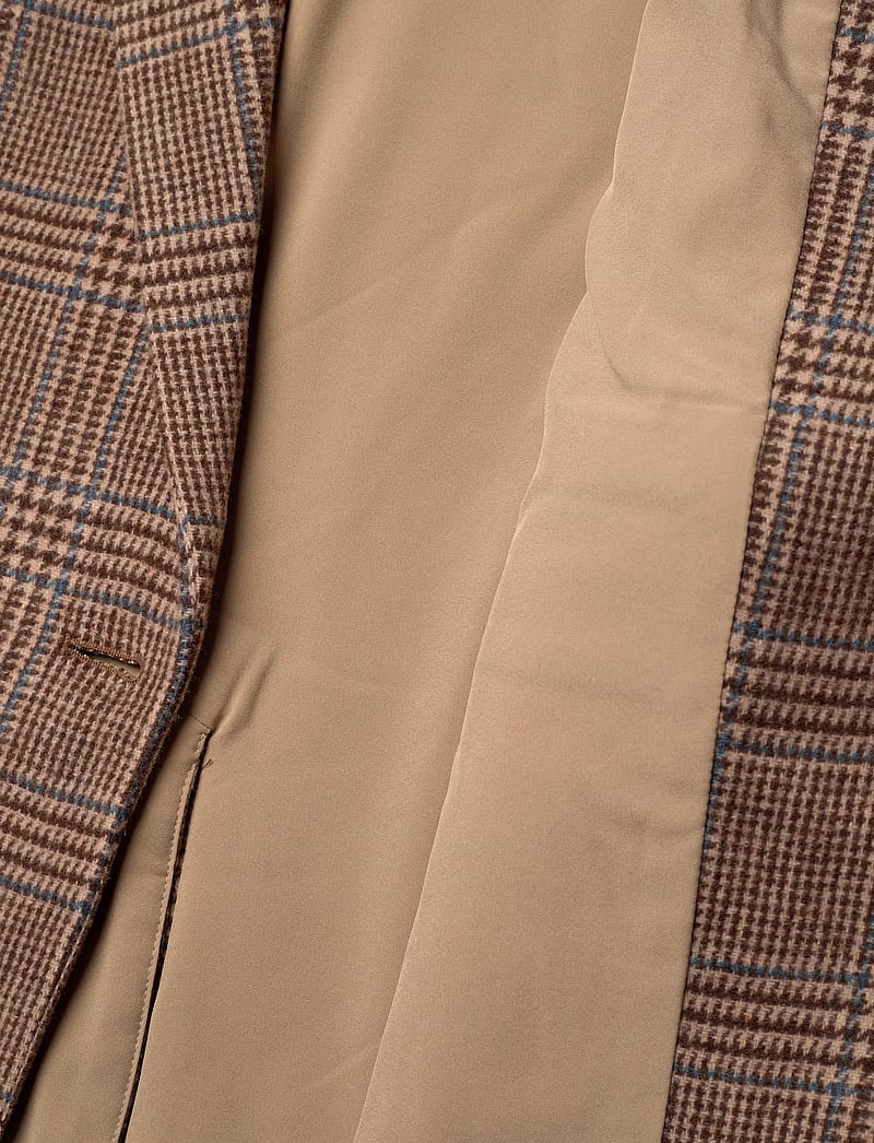 Lauren Women - Glen Plaid Wool-Blend Twill Blazer - single breasted blazers - taupe multi - 4