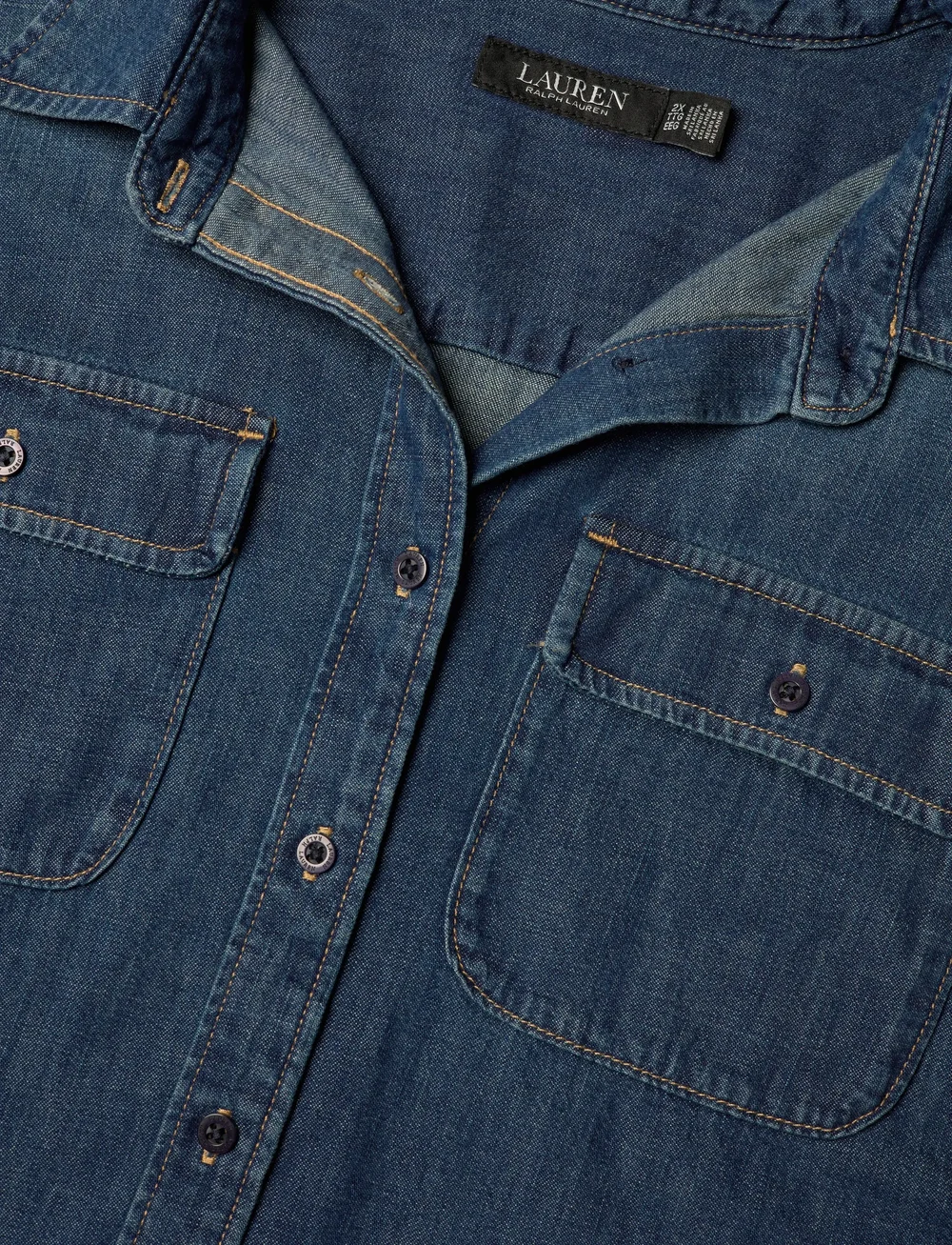 Lauren Women - Denim Shirt - denim shirts - atecco wash - 2