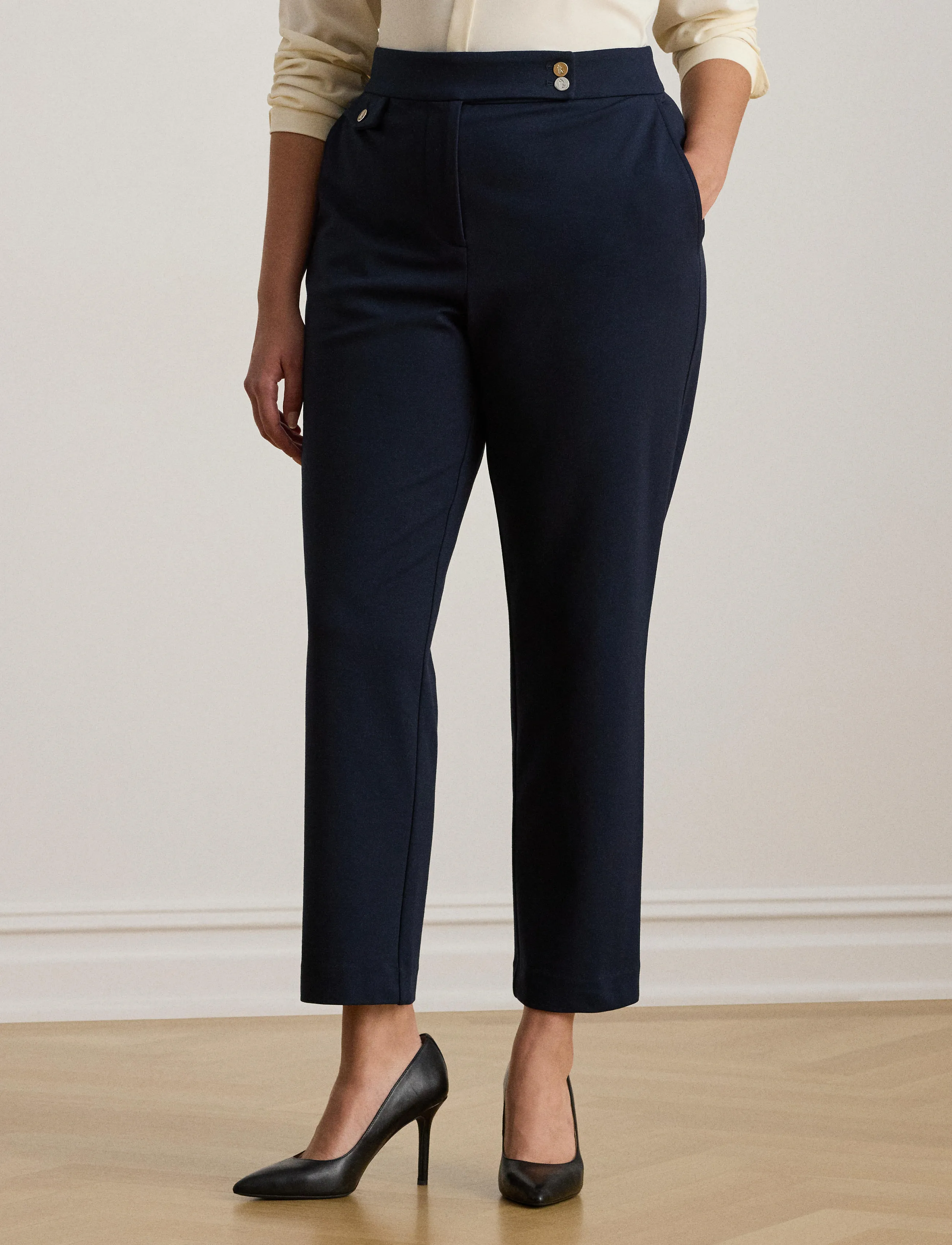 Lauren Women Ponte Ankle Pant - Kampagnen - LAUREN NAVY / navy