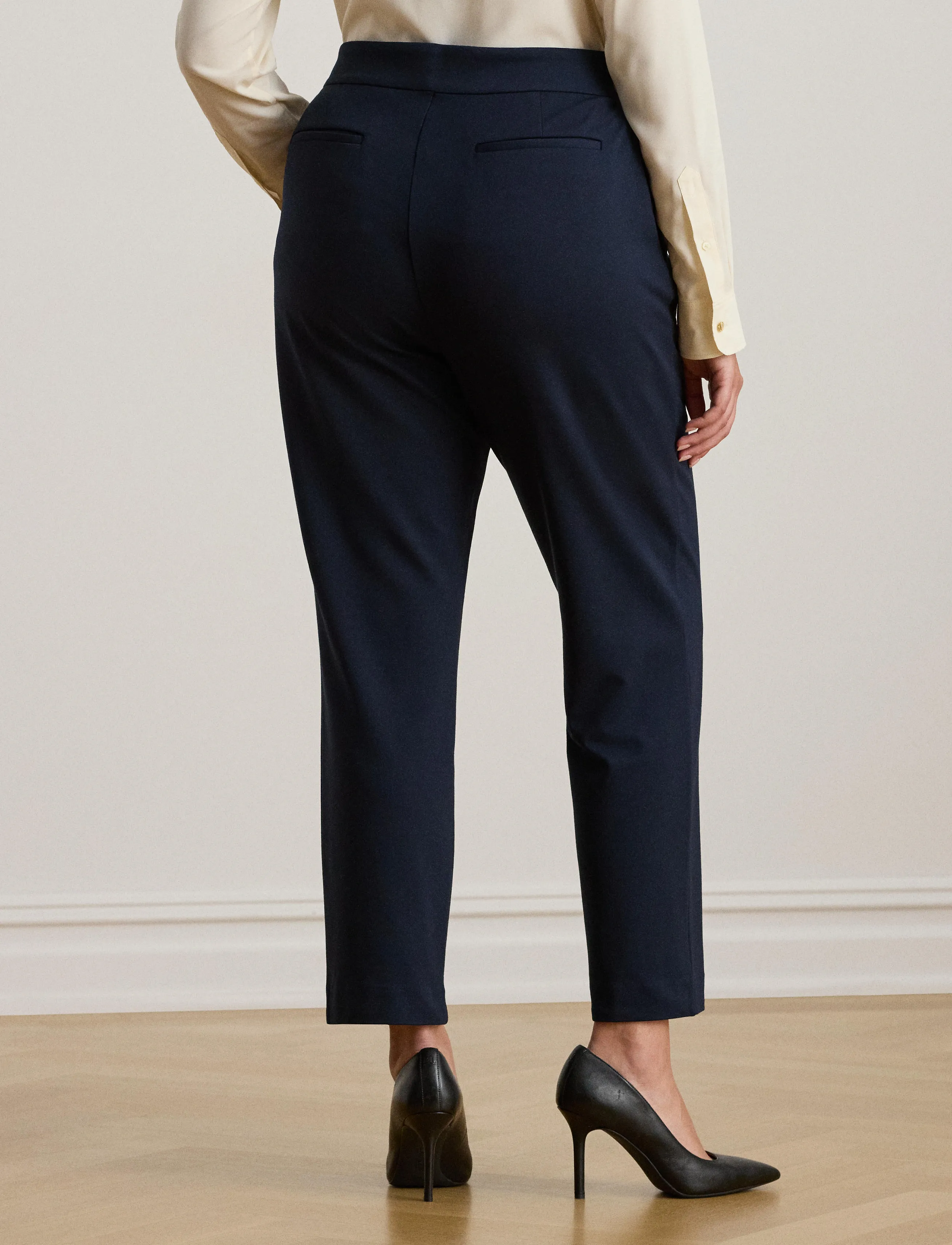 Lauren Women - Ponte Ankle Pant - formell - lauren navy - 3