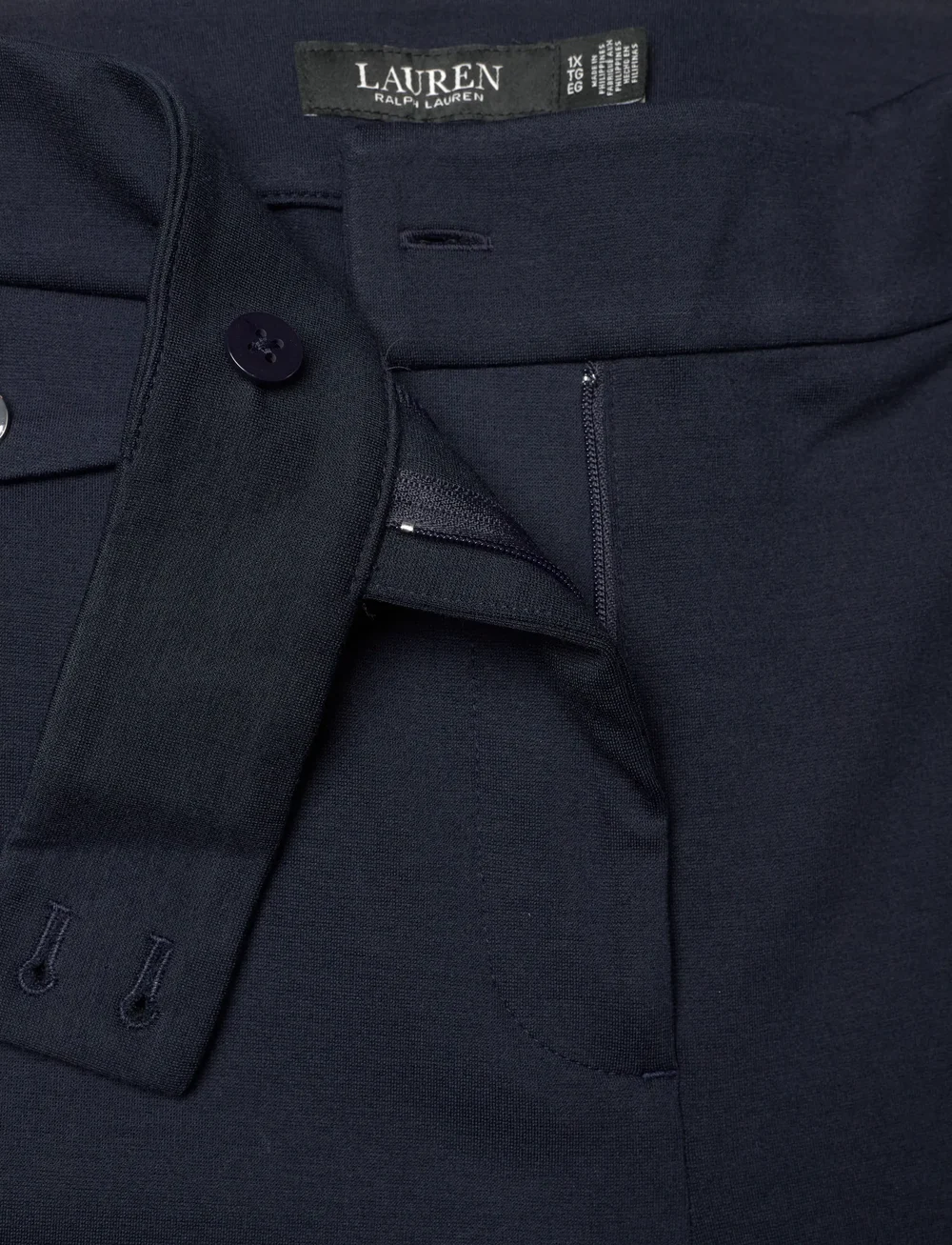 Lauren Women - Ponte Ankle Pant - tailored trousers - lauren navy - 2