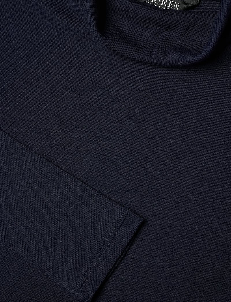 Lauren Women - Tie-Front Turtleneck Dress - midikleider - lighthouse navy - 2