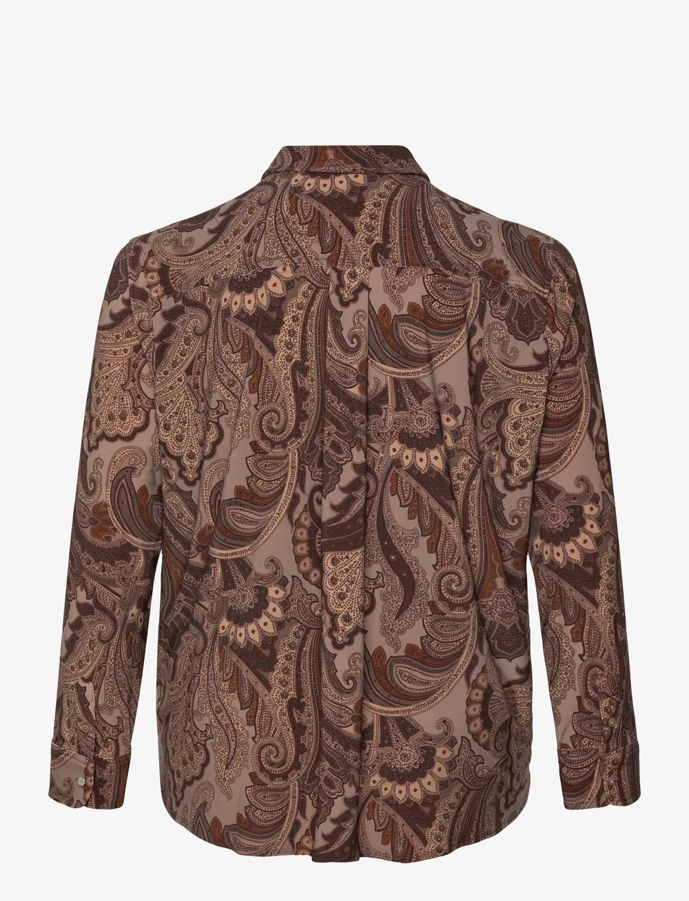 Lauren Women - Slim Fit Paisley Jersey Shirt - pitkähihaiset paidat - taupe multi - 1