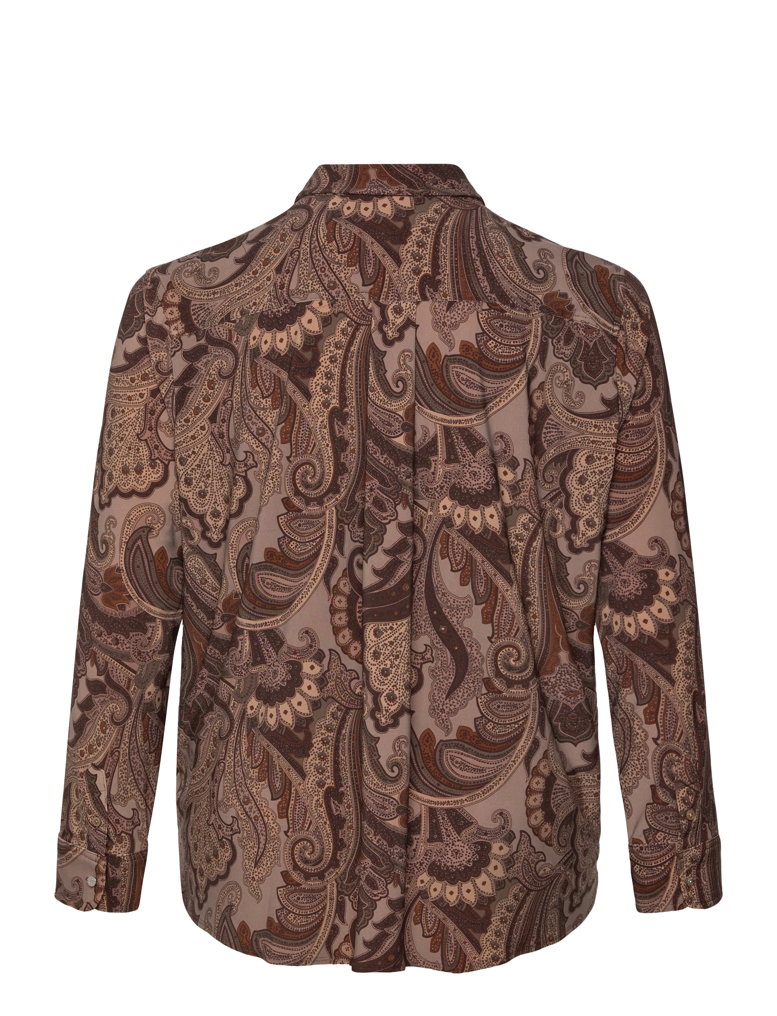 Lauren Women - Slim Fit Paisley Jersey Shirt - krekli ar garām piedurknēm - taupe multi - 1