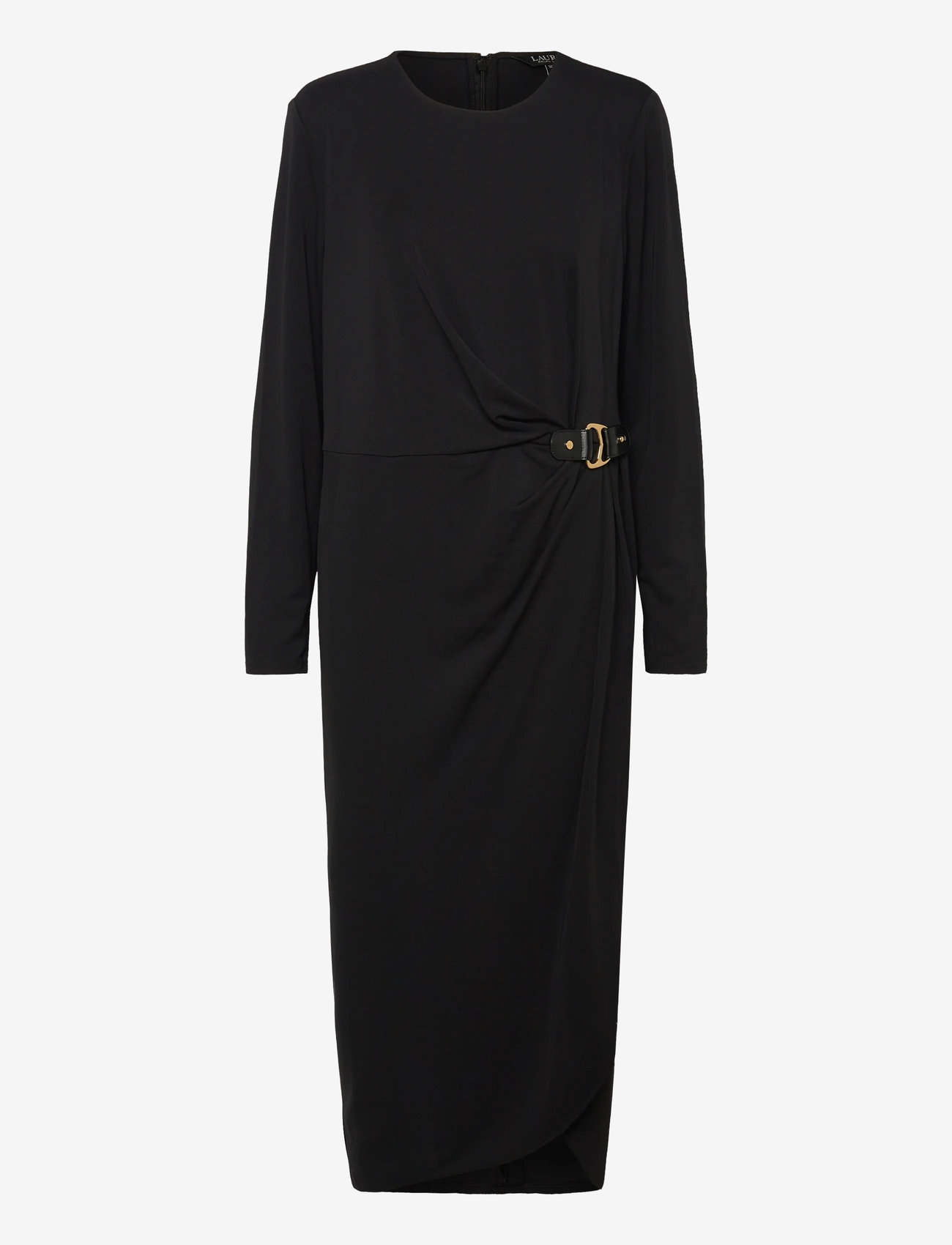 Lauren Women - Buckle-Trim Stretch Jersey Dress - evening dresses - black - 0