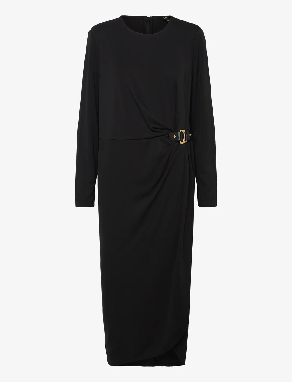 Lauren Women - Buckle-Trim Stretch Jersey Dress - abendkleider - black - 0