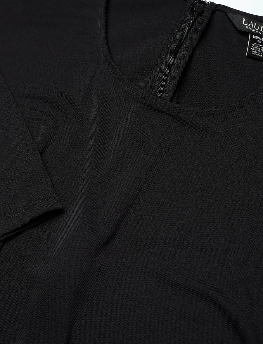 Lauren Women - Buckle-Trim Stretch Jersey Dress - festklänningar - black - 2