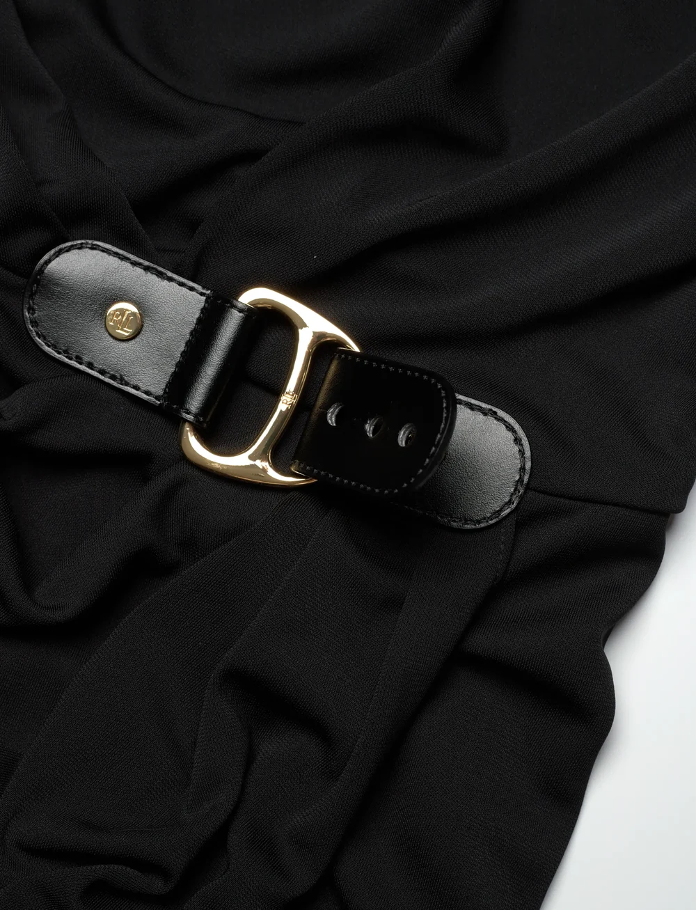 Lauren Women - Buckle-Trim Stretch Jersey Dress - abendkleider - black - 4