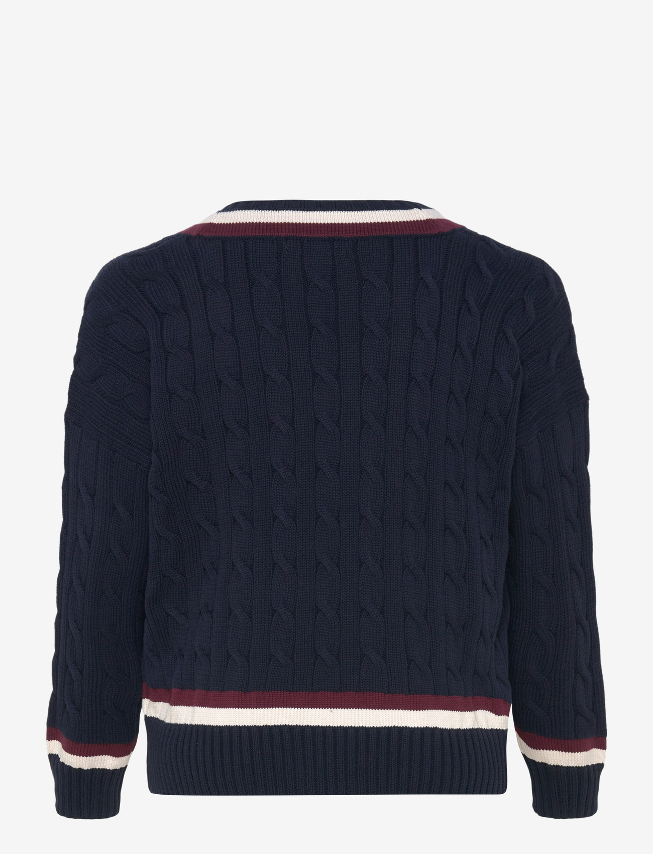 Lauren Women - Cable-Knit Cotton Cricket Sweater - pullover - lauren navy/cream - 1